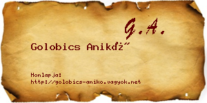 Golobics Anikó névjegykártya